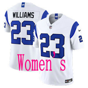Women's Nike Los Angeles Rams #23 Kyren Williams 2026 White Authentic Stitched NFL Jerseys