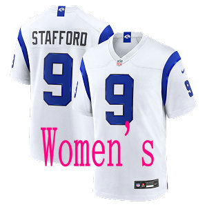 Women's Nike Los Angeles Rams #9 Matthew Stafford 2026 White Authentic Stitched NFL Jerseys