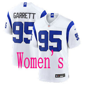 Women's Nike Los Angeles Rams #95 Myles Garrett 2026 White Authentic Stitched NFL Jerseys