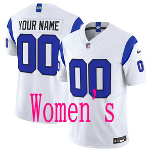 Women's Nike Los Angeles Rams Custom?2026 White Authentic Stitched NFL Jerseys