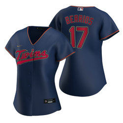 Women's Nike Minnesota Twins #17 Jose Berrios Navy Game Authentic Stitched MLB jersey