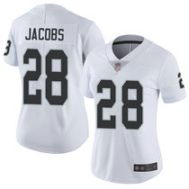 Women's Nike Oakland Raiders #28 Josh Jacobs White Vapor Untouchable Limited Authentic Stitched NFL Jersey
