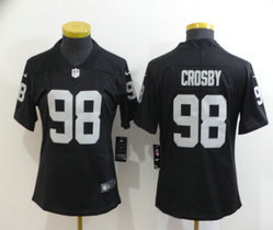 Women's Nike Las Vegas Raiders #98 Maxx Crosby Black Vapor Untouchable Limited Authentic Stitched NFL Jersey
