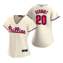 Women's Nike Philadelphia Phillies #20 Mike Schmidt Cream Game Authentic Stitched MLB Jersey