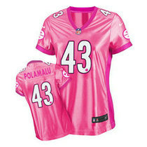 Women's Nike Pittsburgh Steelers #43 Troy Polamalu Pink New Be Luv'd Authentic Stitched NFL jersey