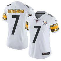 Women's Nike Pittsburgh Steelers #7 Ben Roethlisberger White Vapor Untouchable Limited Authentic Stitched NFL Jersey