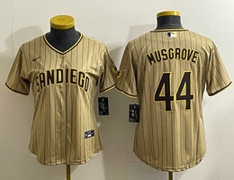 Women's Nike San Diego Padres #44 Joe Musgrove Brown Authentic Stitched MLB Jersey