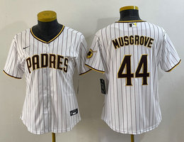 Women's Nike San Diego Padres #44 Joe Musgrove White Authentic Stitched MLB Jersey