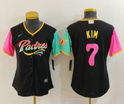 Women's Nike San Diego Padres #7 Ha Seong Kim Black 2022 City Authentic Stitched MLB Jersey