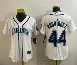 Women's Nike Seattle Mariners #44 Julio Rodriguez White Game Authentic Stitched MLB jersey