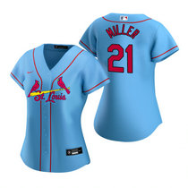 Women's Nike St.Louis Cardinals #21 Andrew Miller Light Blue Game Authentic stitched MLB jersey