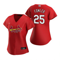 Women's Nike St.Louis Cardinals #25 Dexter Fowler Red Game Authentic stitched MLB jersey