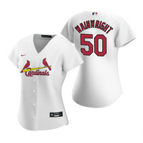 Women's Nike St.Louis Cardinals #50 Adam Wainwright White Authentic Stitched MLB Jersey
