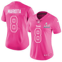 Women's Nike Tennessee Titans #8 Marcus Mariota Pink Rush Fashion NFL Jersey