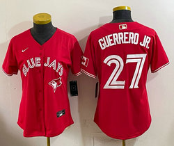 Women's Nike Toronto Blue Jays #27 Vladimir Guerrero Jr Red Authentic Stitched MLB Jersey