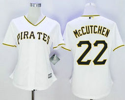 Women's Pittsburgh Pirates #22 Andrew Mccutchen White New Majestic Authentic Stitched MLB Jersey