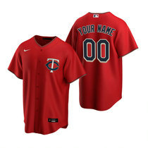 Youth Custom Nike Minnesota Twins Red Game Authentic Stitched MLB jersey