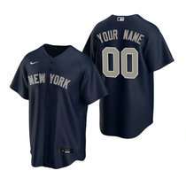 Youth Custom Nike New York Yankees Navy Game Authentic Stitched MLB Jersey