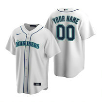 Youth Custom Nike Seattle Mariners White Game Authentic Stitched MLB jersey