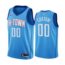 Youth Customized Nike Houston Rockets Blue 2020-21 City Authentic Stitched NBA jersey