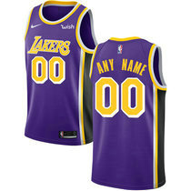 Youth Customized Nike Los Angeles Lakers Purple Authentic Stitched NBA jersey