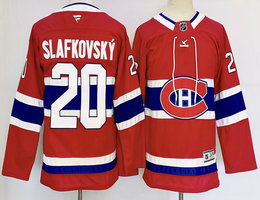 Youth Fanatics Montreal Canadiens #20 Juraj Slafkovsky Red Authentic Stitched NHL Jerseys