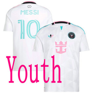Youth Inter Miami CF #10 Messi white jersey