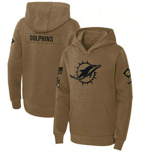Youth Miami Dolphins 2023 Camo Salute To Service Pullove Hoodie