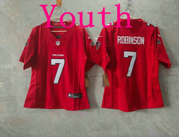 Youth Nike Atlanta Falcons #7 Bijan Robinson Red 2026 Stitched Football Jersey
