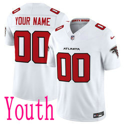 Youth Nike Atlanta Falcons Custom White 2026 Vapor Untouchable Stitched Football Jersey