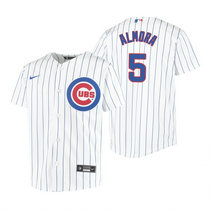 Youth Nike Chicago Cubs #5 Albert Almora White Authentic Stitched MLB Jersey
