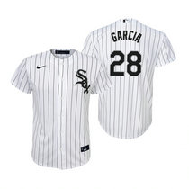 Youth Nike Chicago White Sox #28 Leury Garcia White Authentic Stitched MLB Jersey