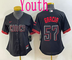 Youth Nike Cincinnati Reds #57 Julian Garcia Black City Stitched Baseball Jersey