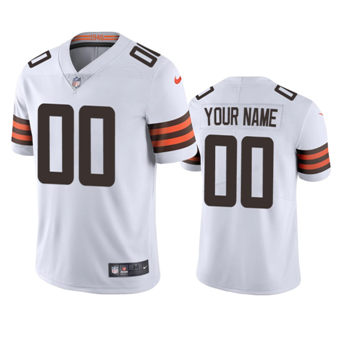Youth Nike Cleveland Browns Customized White Vapor Untouchable Authentic Stitched NFL Jerseys