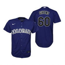 Youth Nike Colorado Rockies #60 Mychal Givens Purple Game Jersey