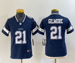 Youth Nike Dallas Cowboys #21 Stephon Gilmore Blue Vapor Untouchable Authentic Stitched NFL Jersey
