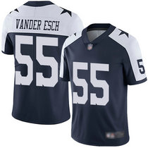 Youth Nike Dallas Cowboys #55 Leighton Vander Esch Blue Thanksgiving Vapor Untouchable Limited Authentic Stitched NFL Jersey