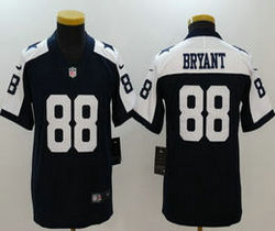 Youth Nike Dallas Cowboys #88 Dez Bryant Blue Thanksgiving Vapor Untouchable Authentic Stitched NFL Jersey