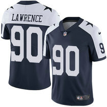 Youth Nike Dallas Cowboys #90 Demarcus Lawrence Blue Thanksgiving Vapor Untouchable Authentic Stitched NFL Jersey