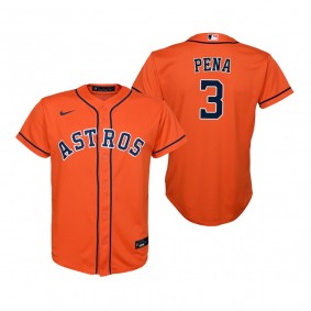 Youth Nike Houston Astros #3 Jeremy Pena Orange Game Authentic Stitched MLB Jersey