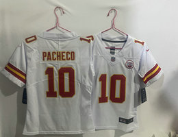 Youth Nike Kansas City Chiefs #10 Isiah Pacheco White Vapor Untouchable Authentic stitched NFL jersey