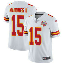 Youth Nike Kansas City Chiefs #15 Patrick Mahomes II White Vapor Untouchable Authentic stitched NFL jersey