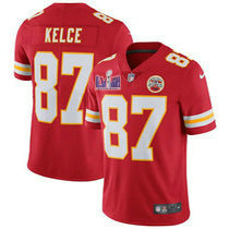Youth Nike Kansas City Chiefs #87 Travis Kelce Red Vapor Untouchable With 2024 Super Bowl (LVIII ) patch Jersey