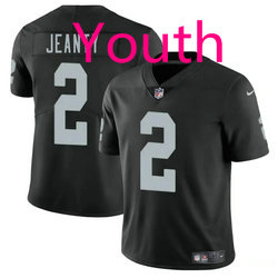 Youth Nike Las Vegas Raiders #2 Ashton jeanty Black 2025 Draft Stitched NFL Jersey
