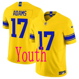 Youth Nike Los Angeles Rams #17 Davante Adams 2026 Gold Authentic Stitched NFL Jerseys
