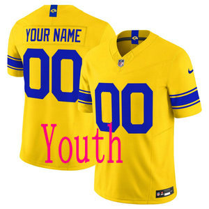 Youth Nike Los Angeles Rams Custom?2026 Gold Authentic Stitched NFL Jerseys
