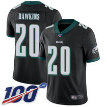 Youth Nike Philadelphia Eagles #20 Brian Dawkins 100th Season Black Vapor Untouchable Authentic Stitched NFL Jersey