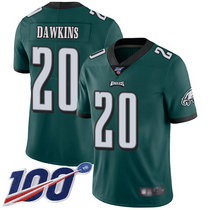 Youth Nike Philadelphia Eagles #20 Brian Dawkins 100th Season Green Vapor Untouchable Authentic Stitched NFL Jersey