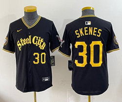 Youth Nike Pittsburgh Pirates #15 Oneil Cruz Black Special Style Authentic Stitched MLB Jersey