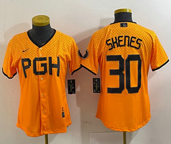 Youth Nike Pittsburgh Pirates #30 Paul Skenes Gold City Game Authentic stitched MLB jersey